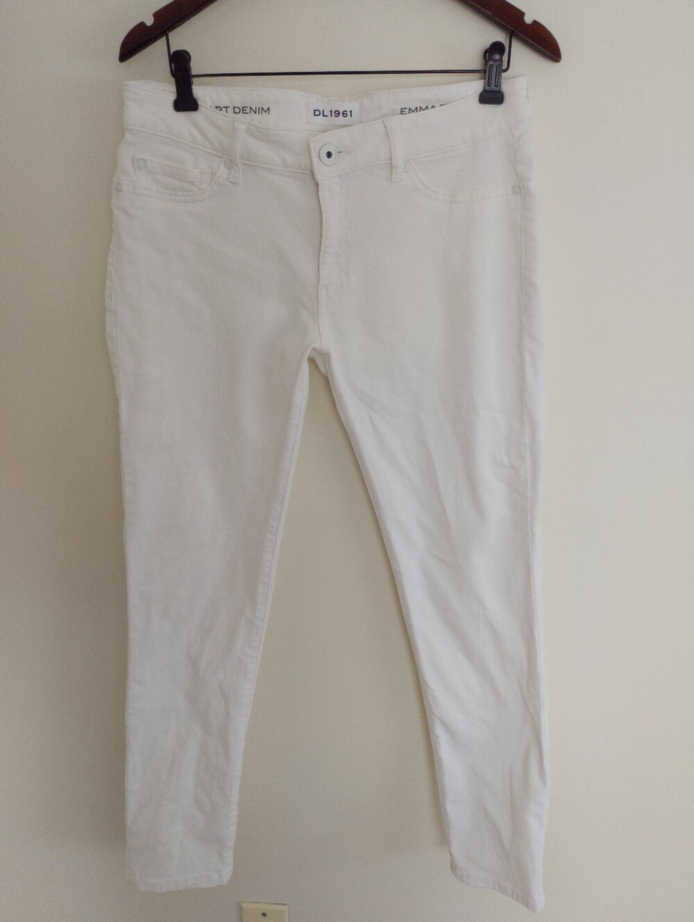 DL1961 Emma Power Legging White Skinny Jeans Size 30 Clean Girl Aesthetic